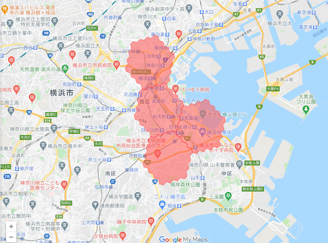 横浜市のmenu(メニュー)対応エリア・配達エリア